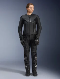 Women Stella GP Plus V4 Leather Jacket